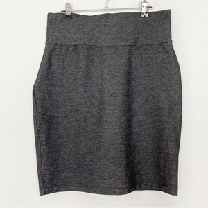 Eileen Fisher Small Washable Stretch‎ Crepe Pencil Skirt Charcoal Grey